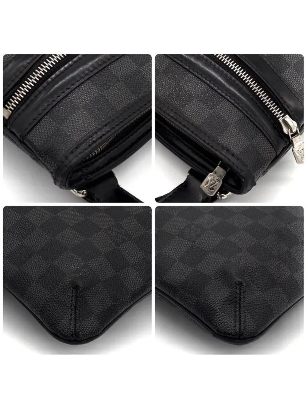 Louis Vuitton Damier Graphite Thomas Shoulder Bag Gray